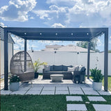 Louvered Pergola Outdoor Aluminum Pergola with Adjustable Roof